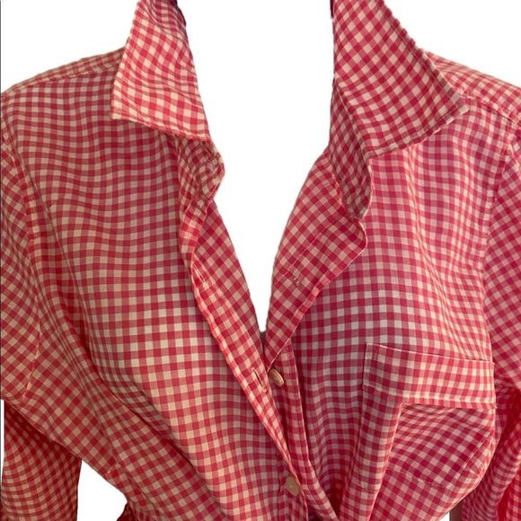 J. Crew Red Gingham Button Down Shirt - Picture 4 of 5